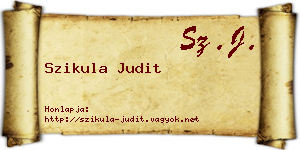 Szikula Judit névjegykártya